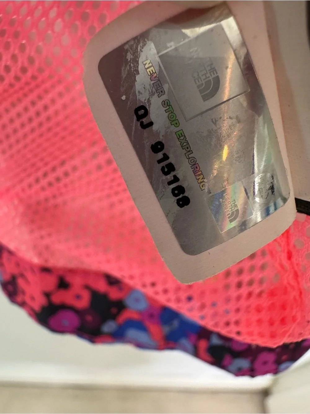 The North Face Girls Resolve DryVent Rain Jacket Pink Purple Print Hood Size XL